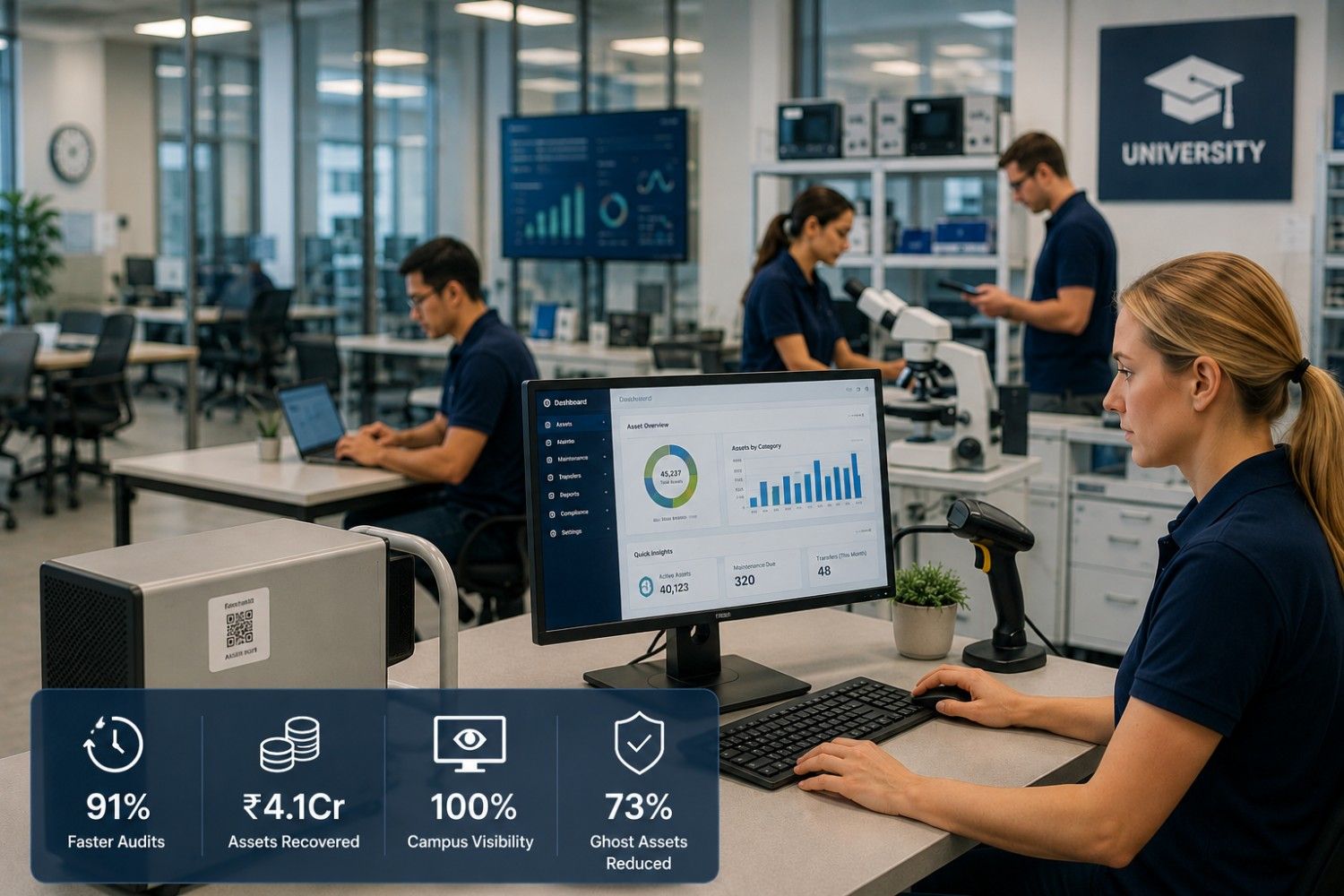 University campus education technology